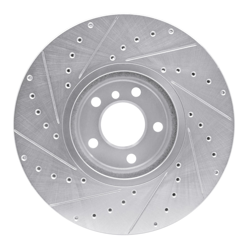 DFC 02-06 BMW X5 Front Right Drilled & Slotted Silver Brake Rotor