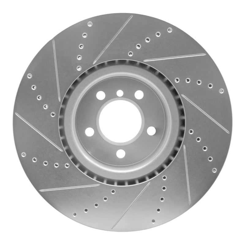 DFC 10-12 Land Rover Range Rover Front Right Drilled & Slotted Silver Brake Rotor