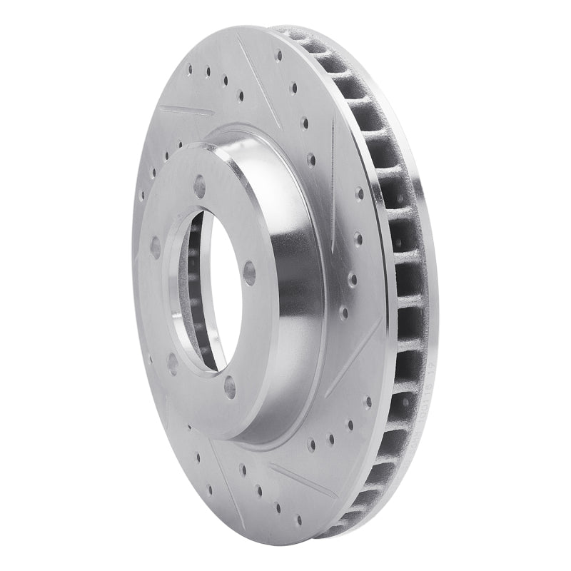 R1 67-70 Chevrolet Impala Front Right Drilled & Slotted Silver Brake Rotor