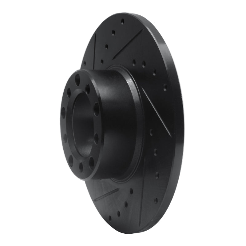 R1 73-85 Mercedes-Benz 230 Front Left Drilled & Slotted Black Brake Rotor