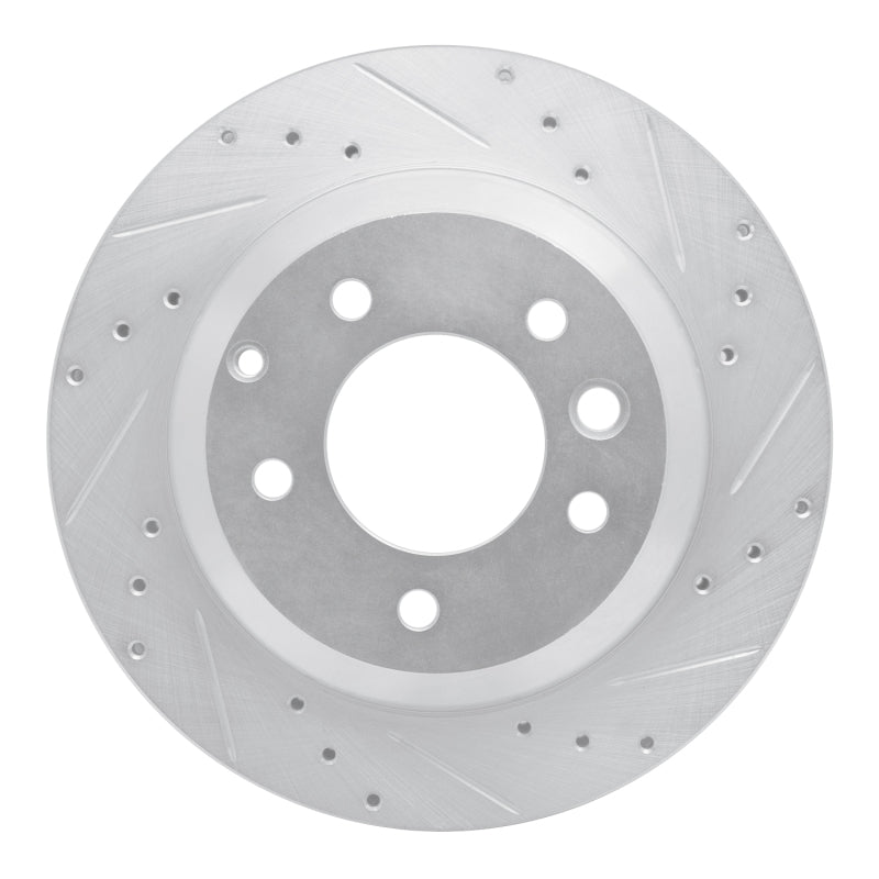 DFC 03-18 Audi Q7 Rear Right Drilled & Slotted Silver Brake Rotor