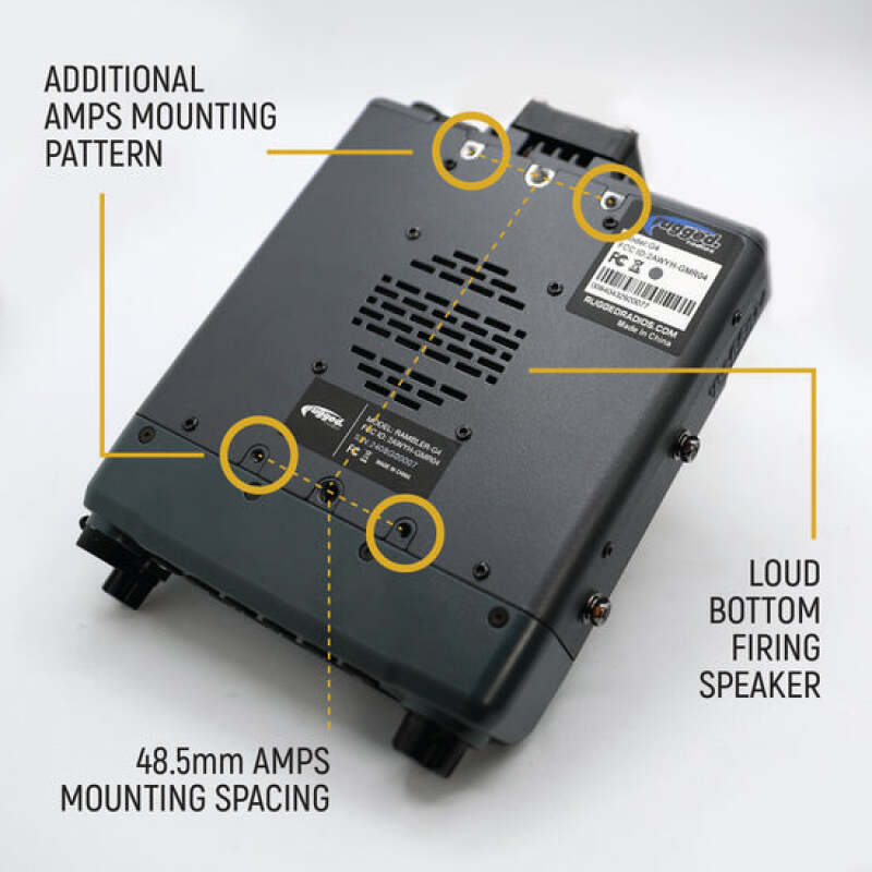 Rugged Radios Rambler G4 GMRS Band Mobile Radio with Stealth Antenna