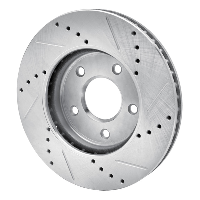 DFC 11-25 Chevrolet City Express Front Left Drilled & Slotted Silver Brake Rotor