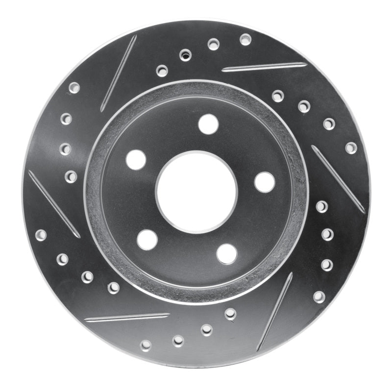 R1 91-92 Dodge Monaco Front Right Drilled & Slotted Silver Brake Rotor