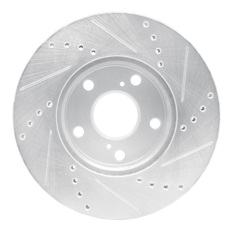 DFC 05-15 Toyota Tacoma Front Left Drilled & Slotted Silver Brake Rotor