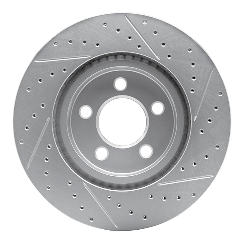 R1 08-12 Jeep J8 Front Left Drilled & Slotted Geo-Carbon Rotor