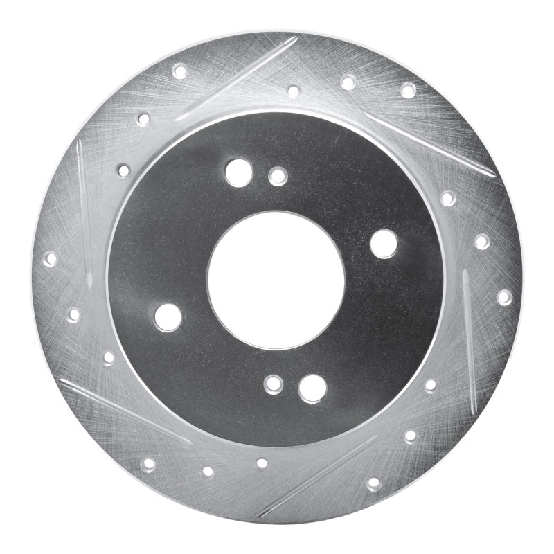 R1 82-88 Nissan 200SX Rear Left Drilled & Slotted Silver Brake Rotor