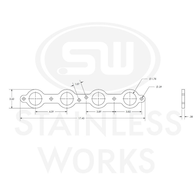 Stainless Works Chevrolet LS1/LS6 Round Port Header 304SS Exhaust Flanges 1-3/4in Primaries