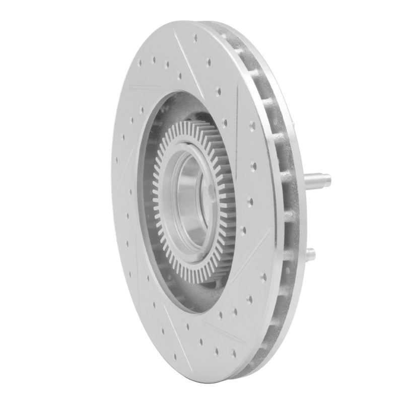 R1 95-97 Ford Ranger (USA/Canada) Front Left Drilled & Slotted Silver Brake Rotor
