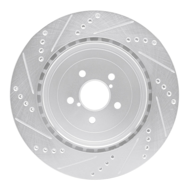 DFC 03-04 Subaru Impreza Rear Right Drilled & Slotted Silver Brake Rotor