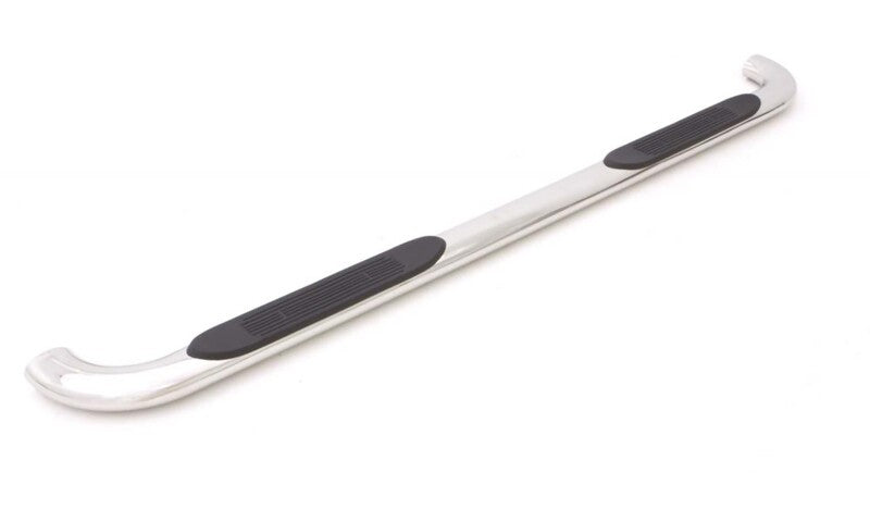 Lund 01-13 Chevy Silverado 1500 Crew Cab (Body Mount) 4in. Oval Curved SS Nerf Bars - Polished