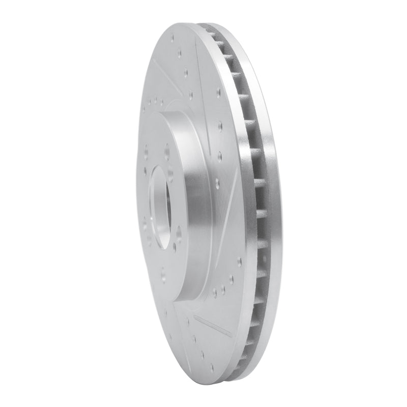 DFC 99-04 Acura RL Front Right Drilled & Slotted Silver Brake Rotor