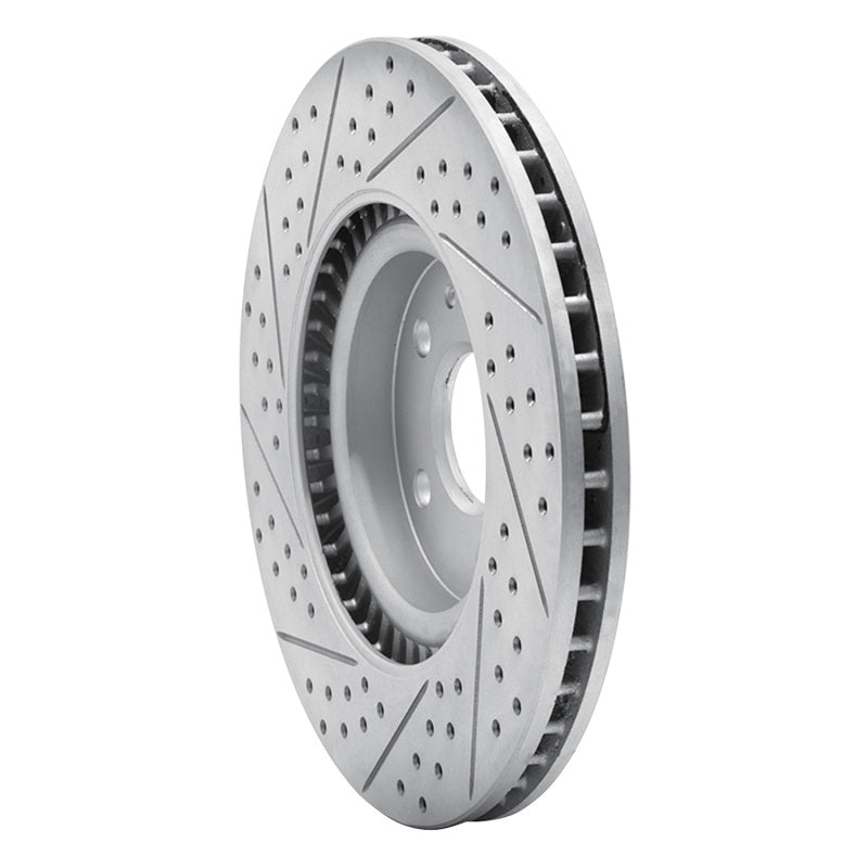 R1 08-17 Cadillac Cts Front Right Drilled & Slotted Geo-Carbon Rotor