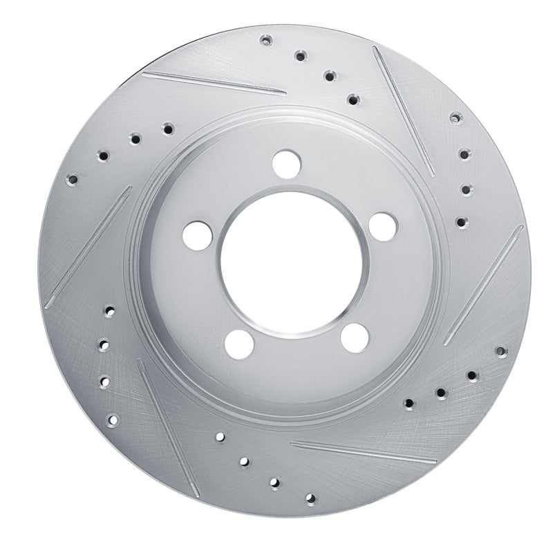 R1 67-67 Ford Galaxie Front Right Drilled & Slotted Silver Brake Rotor