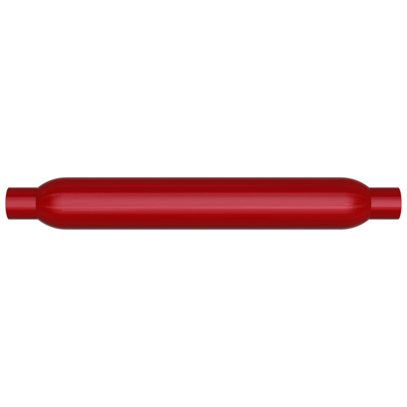 MagnaFlow Muffler Red Pack Series Glasspack 4in Rd 26in Body Length 2.5in/2.5in Inlet/Outlet