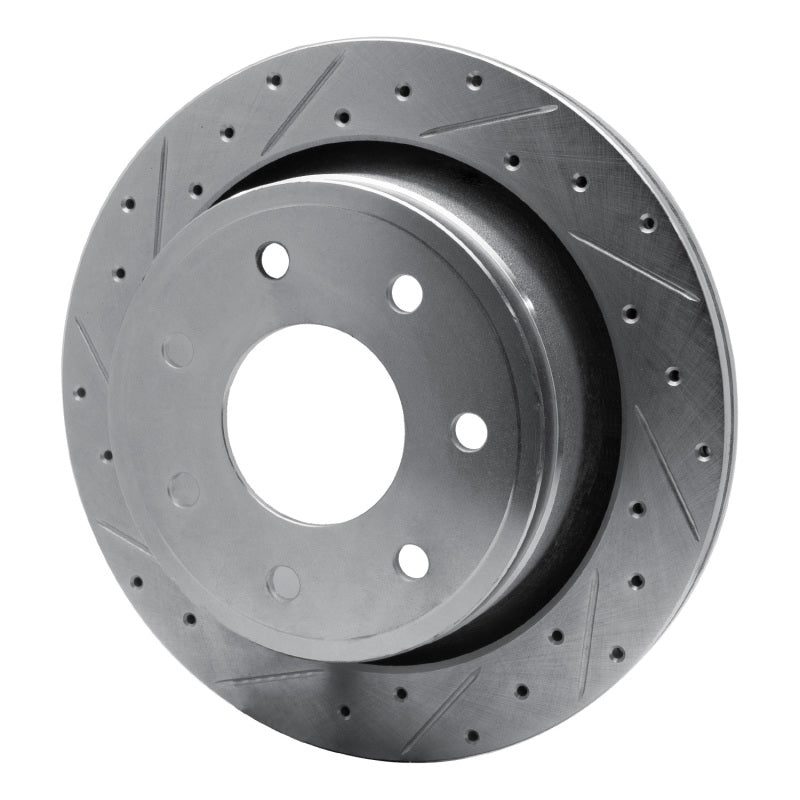 DFC 12-14 Ford F-150 4WD Rear Left Drilled & Slotted Silver Brake Rotor