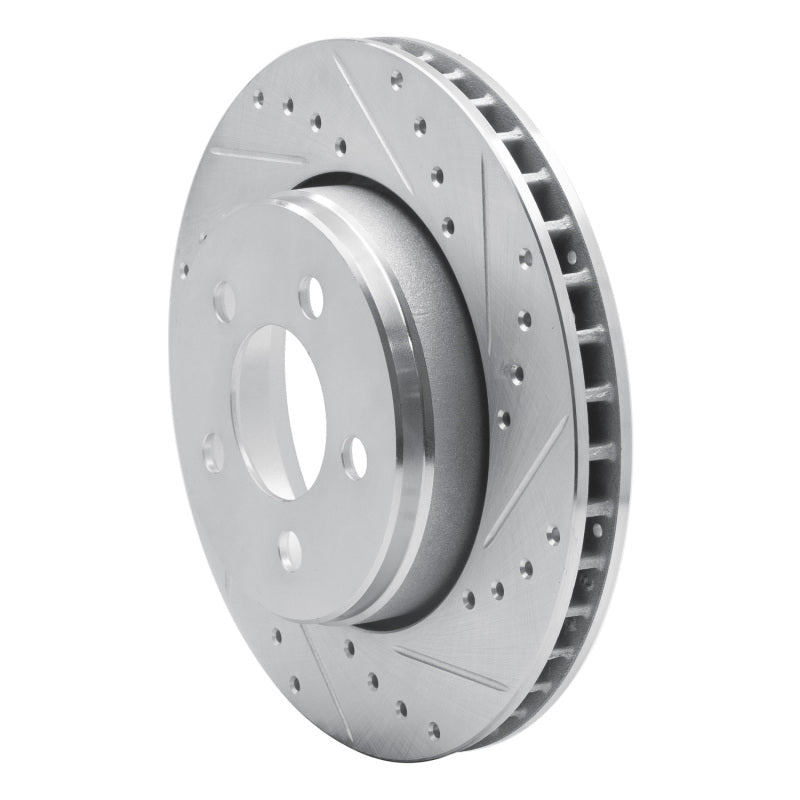 R1 07-12 Dodge Nitro Front Right Drilled & Slotted Silver Brake Rotor