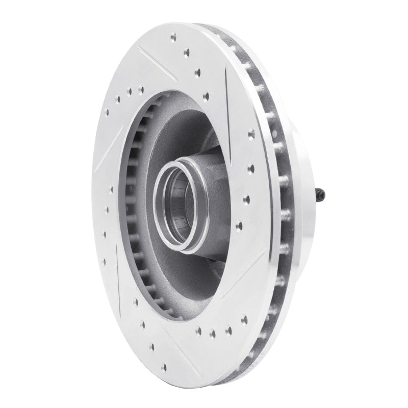 R1 67-74 Buick Apollo Front Left Drilled & Slotted Silver Brake Rotor