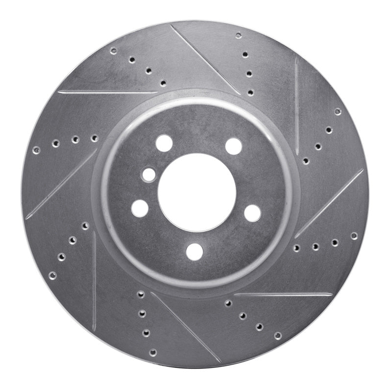 R1 13-20 BMW 335I xDrive Front Right Drilled & Slotted Silver Brake Rotor