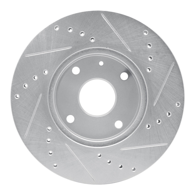 DFC 04-10 Chevrolet Epica (Mexico) Front Left Drilled & Slotted Silver Brake Rotor