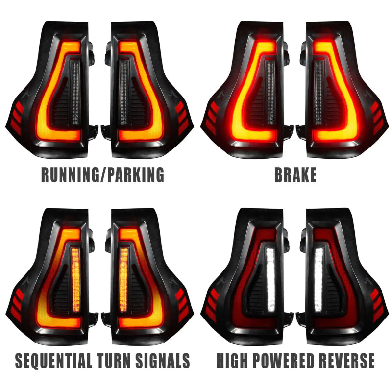Oracle 10-23 Lexus GX460 and Toyota Prado Flush Lensless LED Tail Lights - Black Series