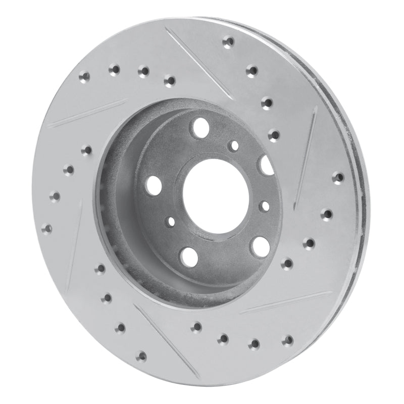 DFC 87-87 Toyota Camry Front Left Drilled & Slotted Silver Brake Rotor