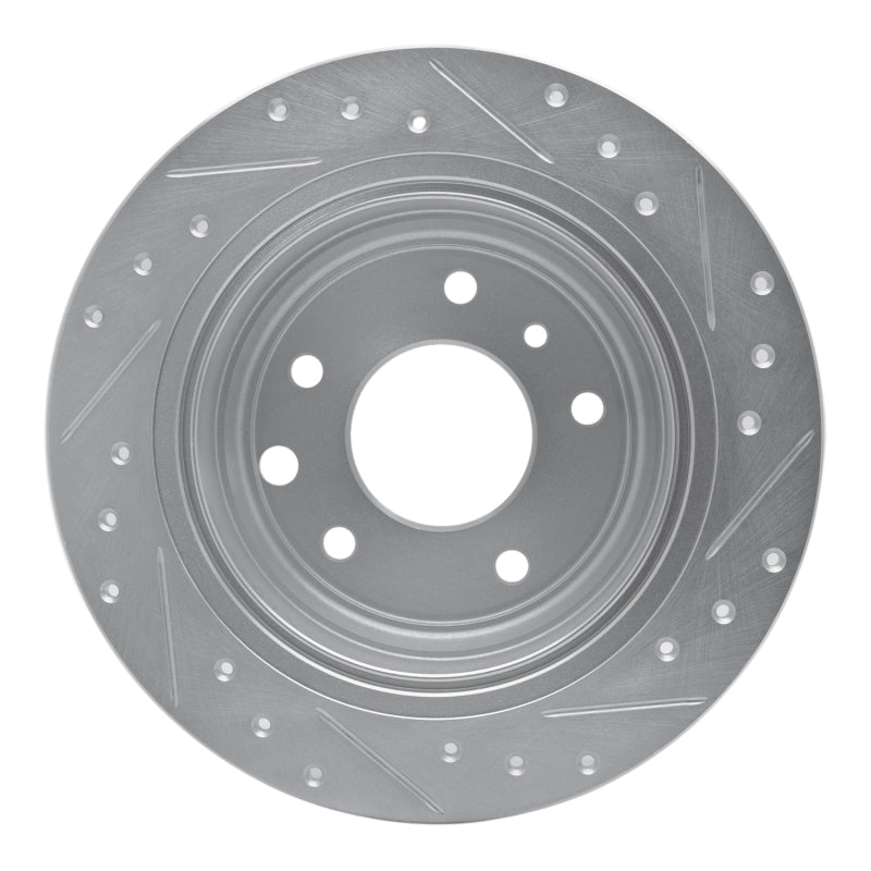 DFC 90-95 Jaguar XJRS Rear Left Drilled & Slotted Silver Brake Rotor