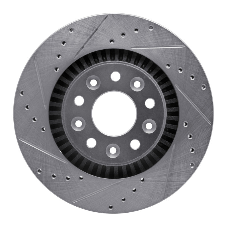 DFC 05-09 Ford Five Hundred Front Left Drilled & Slotted Silver Brake Rotor