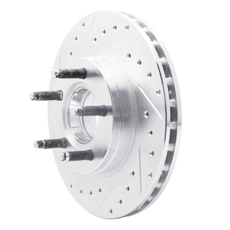 R1 95-97 Ford Ranger (USA/Canada) Front Left Drilled & Slotted Silver Brake Rotor