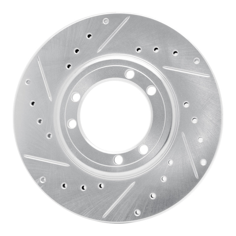R1 92-04 Hummer H1 Front Left Rear Left Drilled & Slotted Silver Brake Rotor