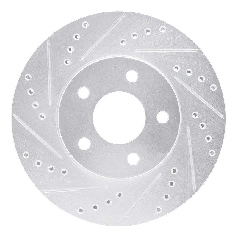 R1 07-10 Chevrolet COBALT Front Left Drilled & Slotted Silver Brake Rotor