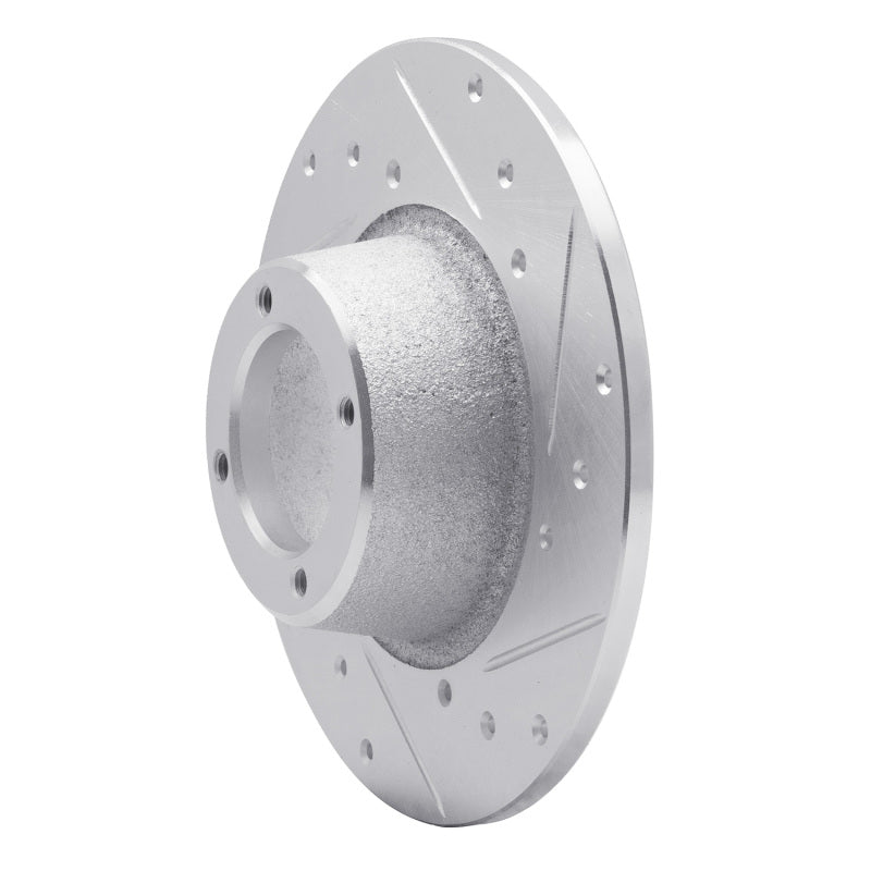 R1 75-80 Triumph TR7 Front Right Drilled & Slotted Silver Brake Rotor