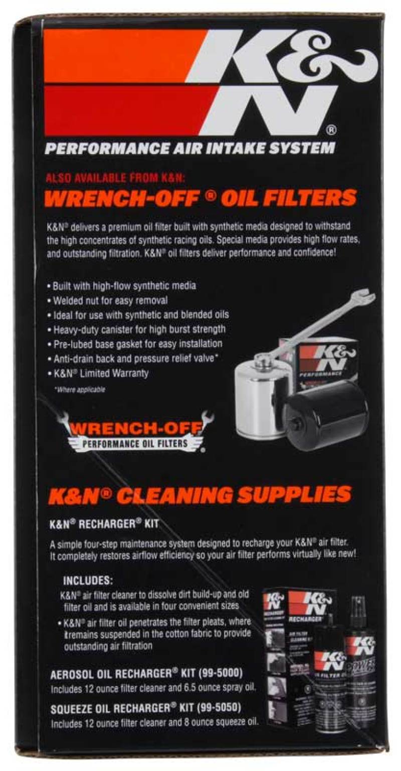 K&N 17-18 Harley-Davidson Touring Models Performance Air Intake System Silver