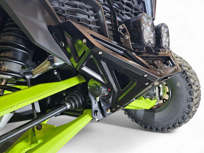 Elektric Offroad 2022-2025 Polaris Rzr Pro R/ Pro S/Turbo R Billet Front Winch Bumper Anodized Black