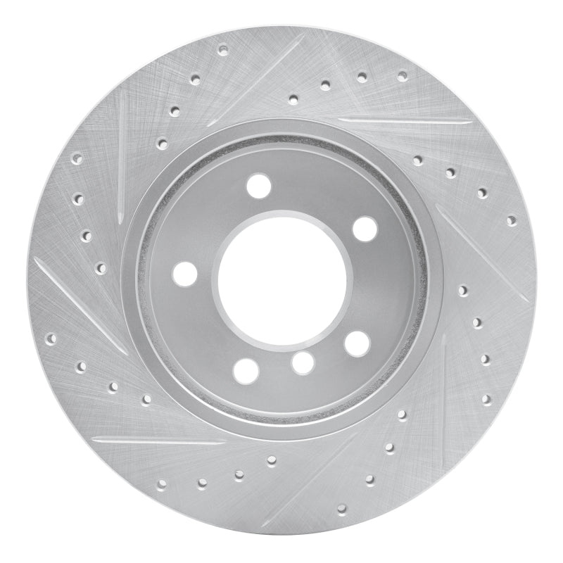 R1 99-08 BMW 325I (USA/Canada) Front Right Drilled & Slotted Silver Brake Rotor