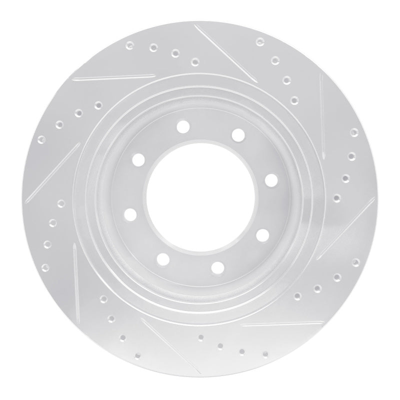 R1 12-21 Nissan NV1500 Front Left Drilled & Slotted Silver Brake Rotor