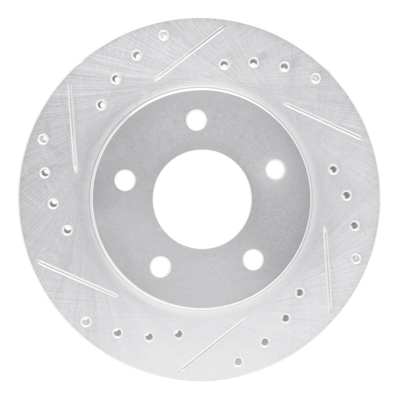 R1 88-96 Buick Regal Front Left Drilled & Slotted Silver Brake Rotor