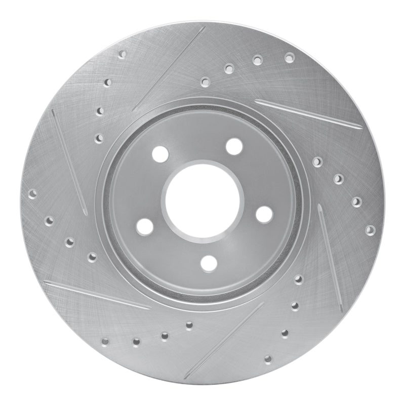 DFC 01-08 Ford Mondeo (Mexico) Front Right Drilled & Slotted Silver Brake Rotor