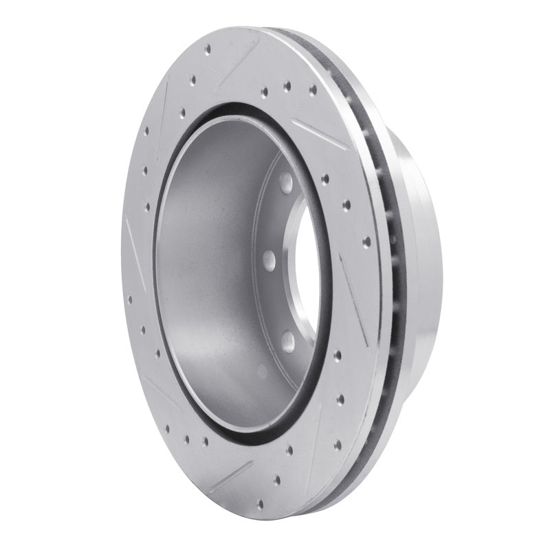 R1 99-20 Chevy Silverado 2500 HD/2500 HD Classic Rear Right Drilled & Slotted Silver Brake Rotor