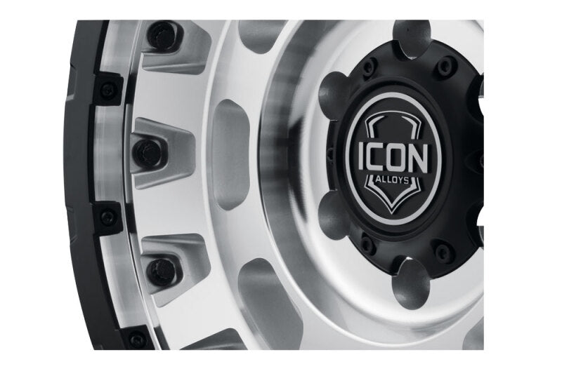 ICON Hammer Pro 17x8.5 / 6x135 / 6MM / 5in BS - Silver Machined