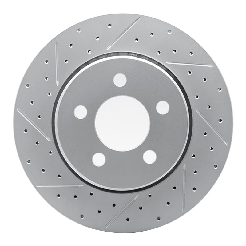 R1 07-12 Dodge Nitro Front Left Drilled & Slotted Geo-Carbon Rotor