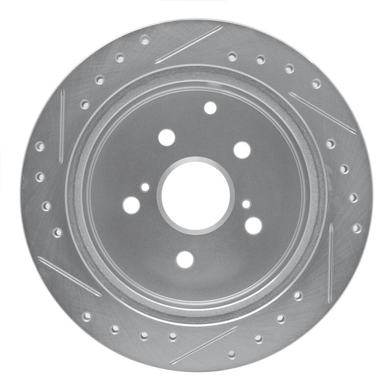 DFC 86-97 Toyota Previa Rear Right Drilled & Slotted Silver Brake Rotor