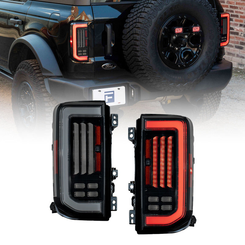 Form Lighting 2021-2025 Ford Bronco LED Tail Lights Smoked (Pair)