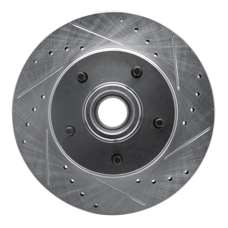 R1 70-81 Buick Skylark Front Right Drilled & Slotted Silver Brake Rotor
