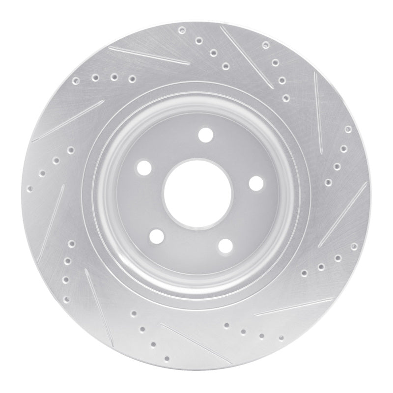 DFC 04-06 Dodge Ram 1500 Pickup Front Left Drilled & Slotted Silver Brake Rotor