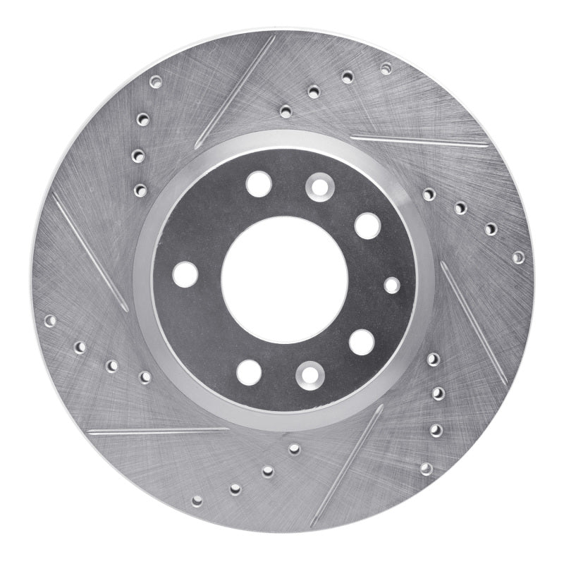 R1 06-13 Ford Fusion Front Left Drilled & Slotted Silver Brake Rotor