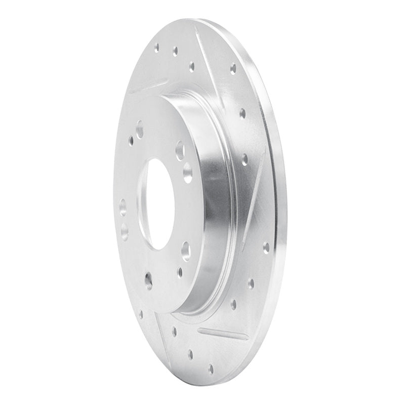 DFC 11-15 Honda CR-Z Rear Right Drilled & Slotted Silver Brake Rotor