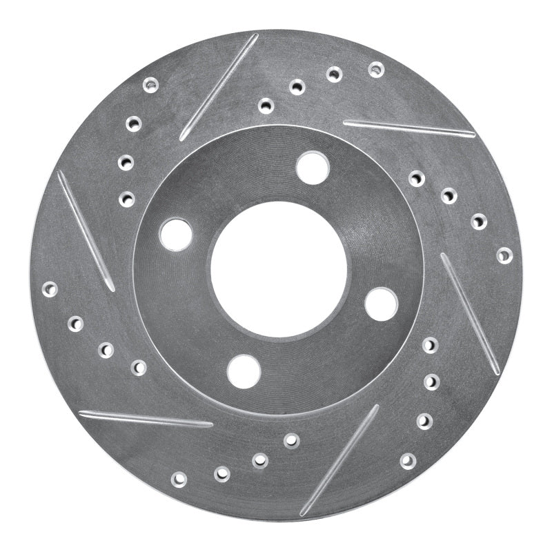 DFC 78-92 Audi 80 Front Left Drilled & Slotted Silver Brake Rotor