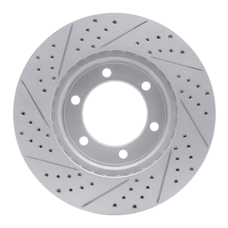 R1 00-07 Toyota Tundra Front Right Drilled & Slotted Geo-Carbon Rotor