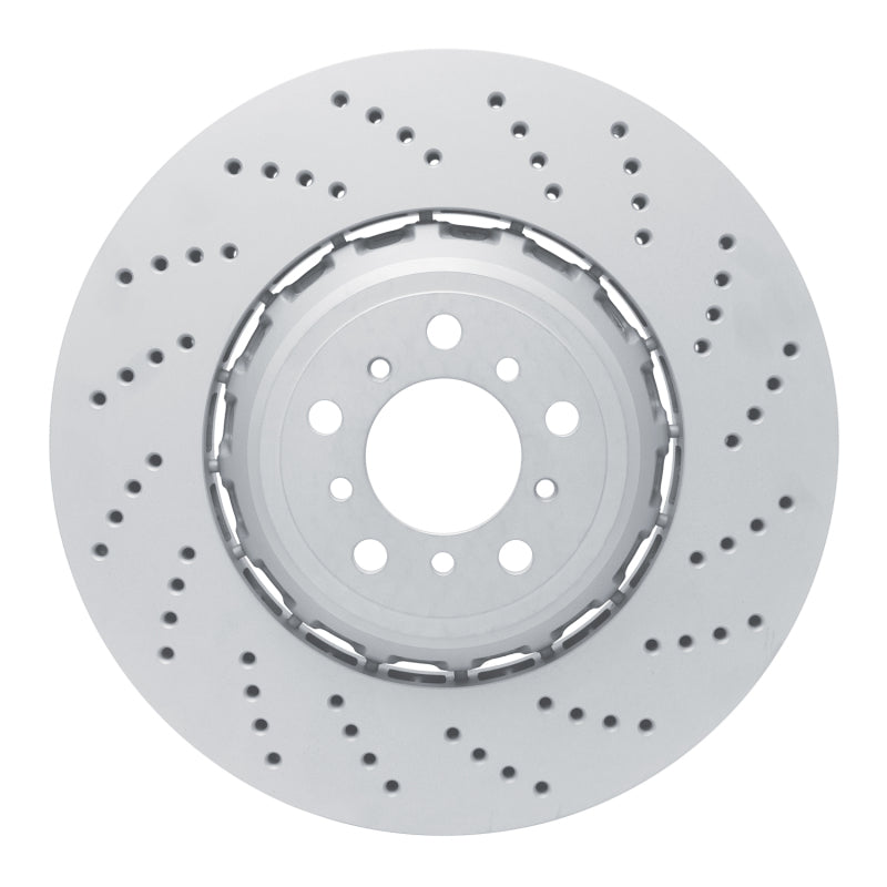 R1 12-19 BMW M6 Gran Coupe Right Front Drilled Carbon Alloy GeoMET Rotor